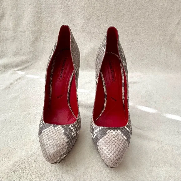 Stunning Cesare Paciotti Python Platform Heels - Picture 3 of 12
